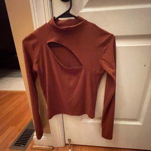 Hot Kiss Top Long Sleeve With Front Cut Out